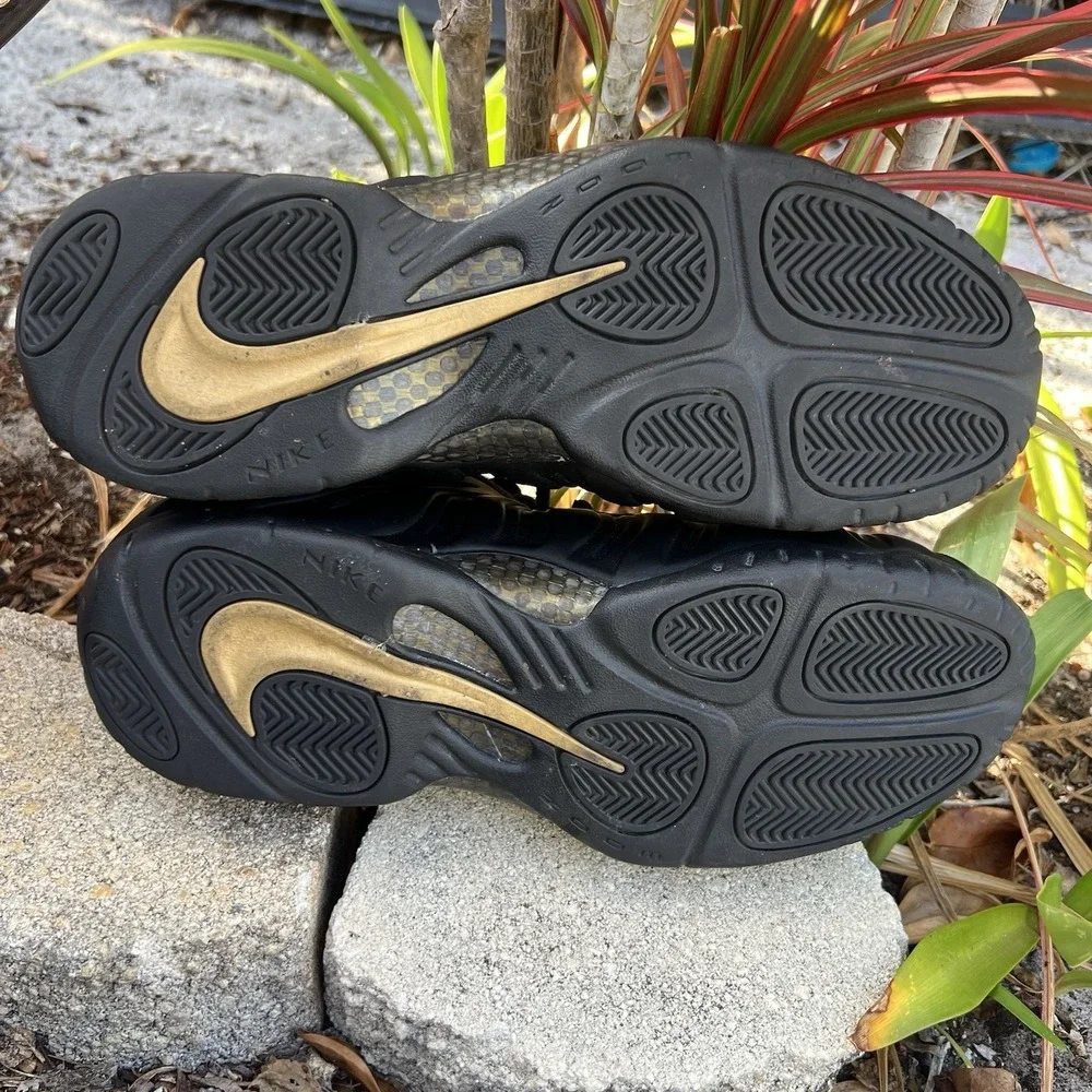 Nike Air Foamposite Pro Black Metallic Gold 624041-009 2018 Men's Size 12